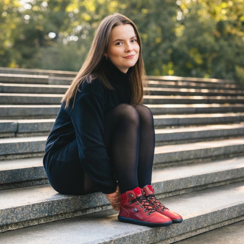 Jonap dámské kotníkové celoročky Leila červená_9