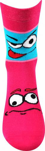 Fuski veselé dětské ponožky Tlamík růžové