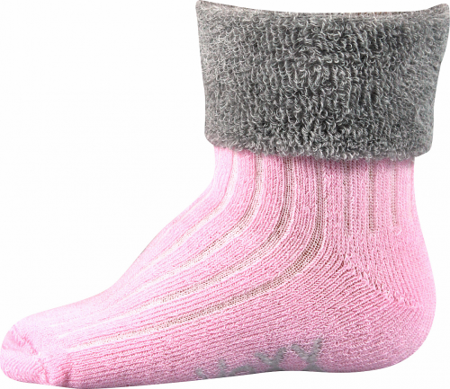 Voxx kojenecké Lunik froté ponožky světle růžové