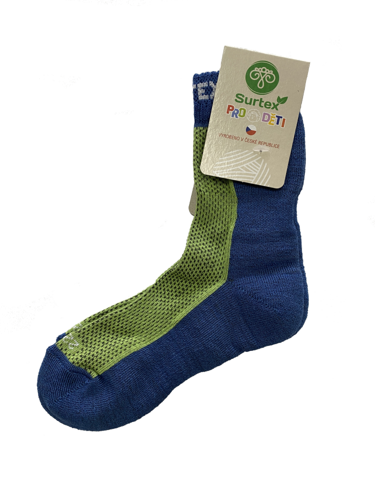 Surtex froté ponožky 70% merino - zelené_1