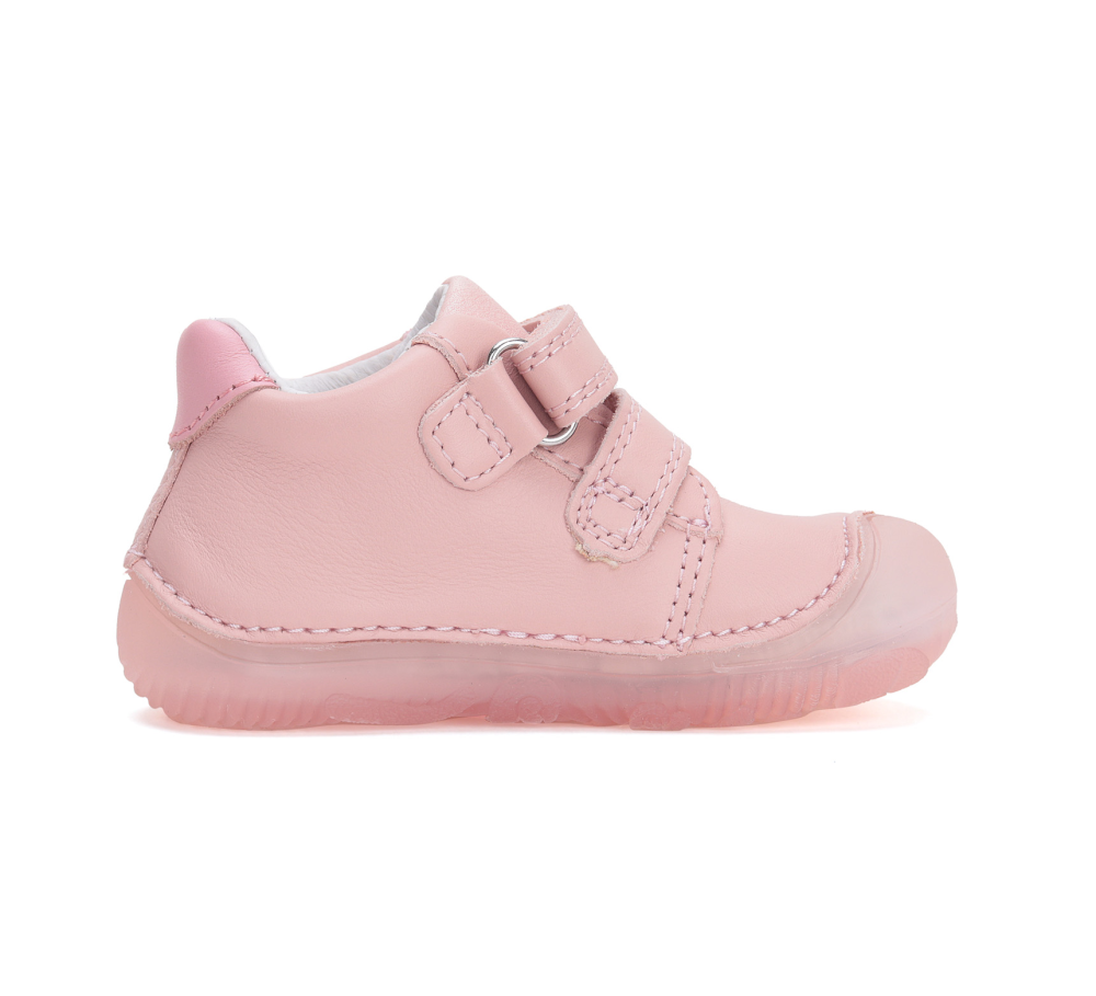 DDstep kožené tenisky S073-511424 Baby Pink duha_17