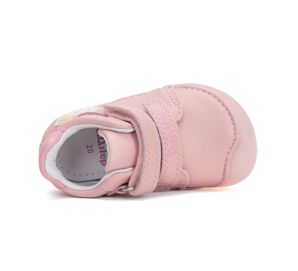 DDstep kožené tenisky S073-511424 Baby Pink duha_18
