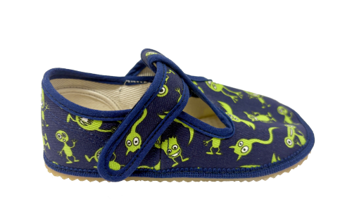 Beda barefoot papučky Monsters - širší