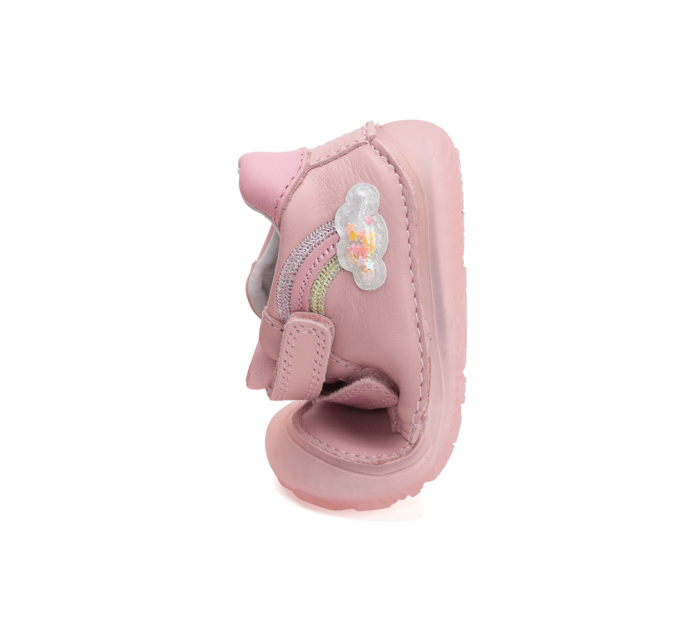 DDstep kožené tenisky S073-511424 Baby Pink duha_15