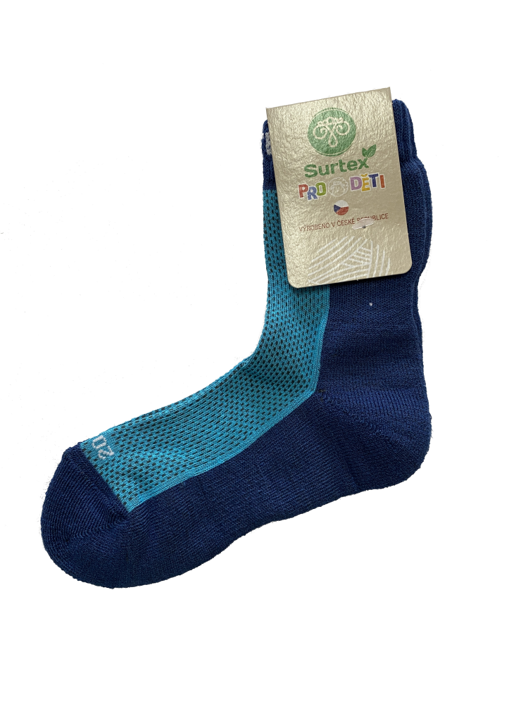 Surtex froté ponožky 70% merino - modré_1