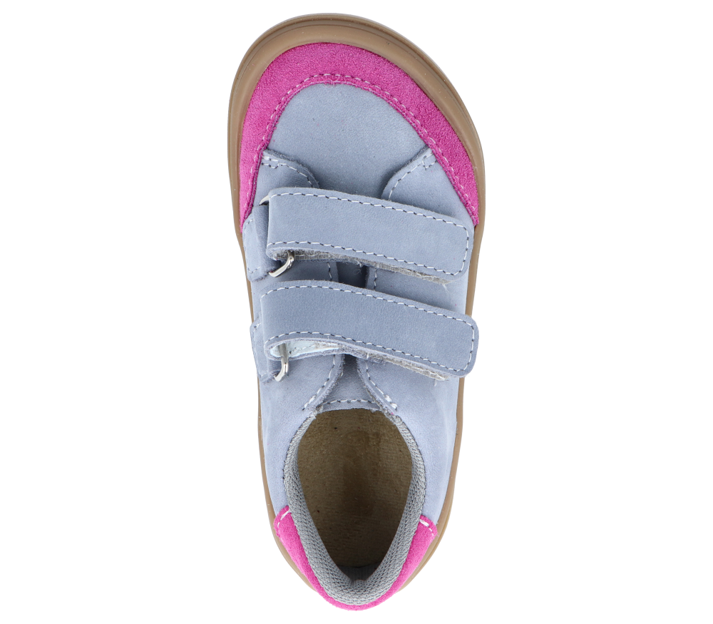 Jonap kožené tenisky Joy Kids šedo-růžová_3