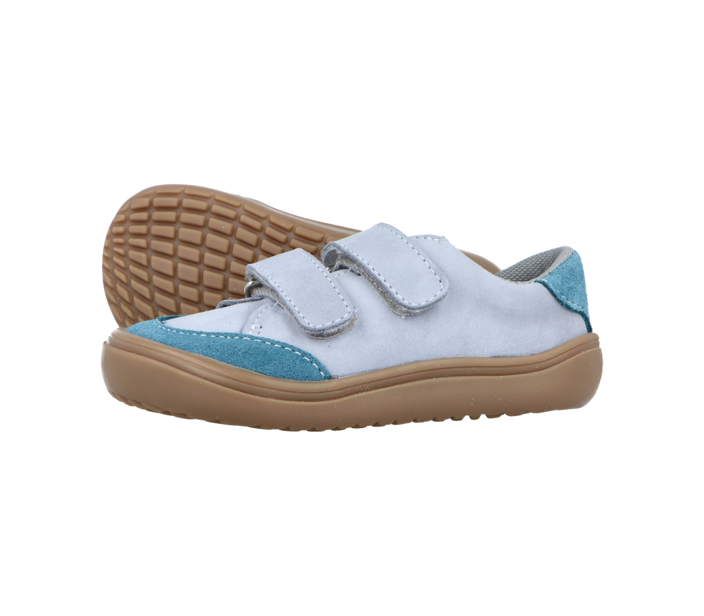 Jonap kožené tenisky Joy Kids šedo-tyrkysová_1