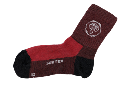 Surtex ponožky pro běžné nošení 70% merino - červené