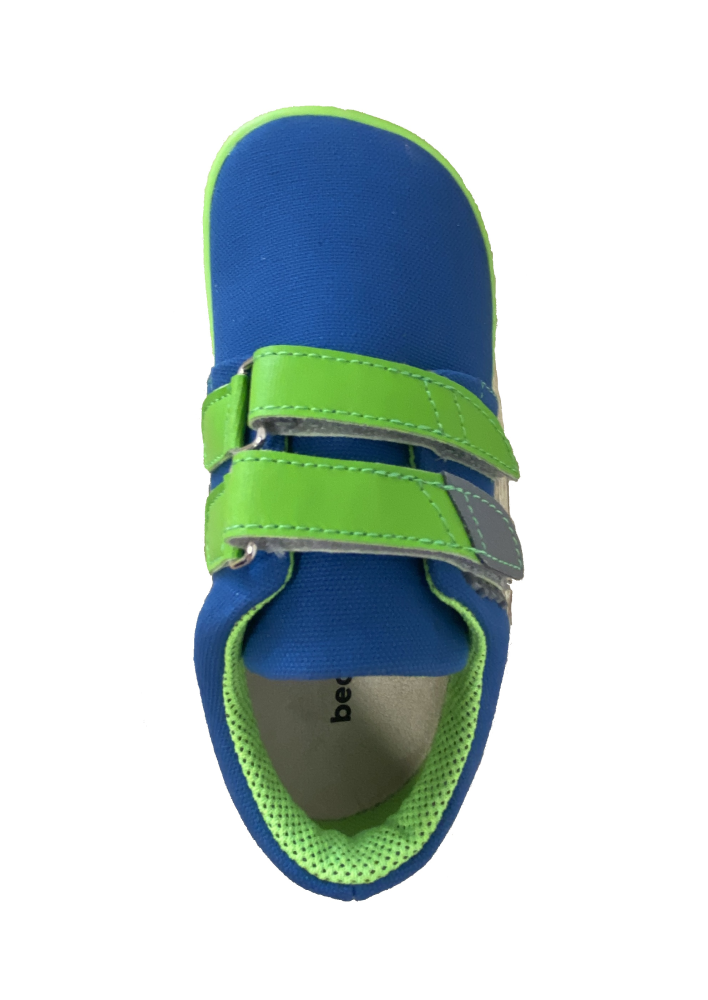 Beda barefoot textilní tenisky Blue Lime_1