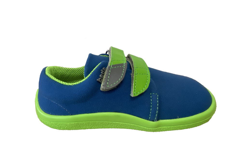 Beda barefoot textilní tenisky Blue Lime