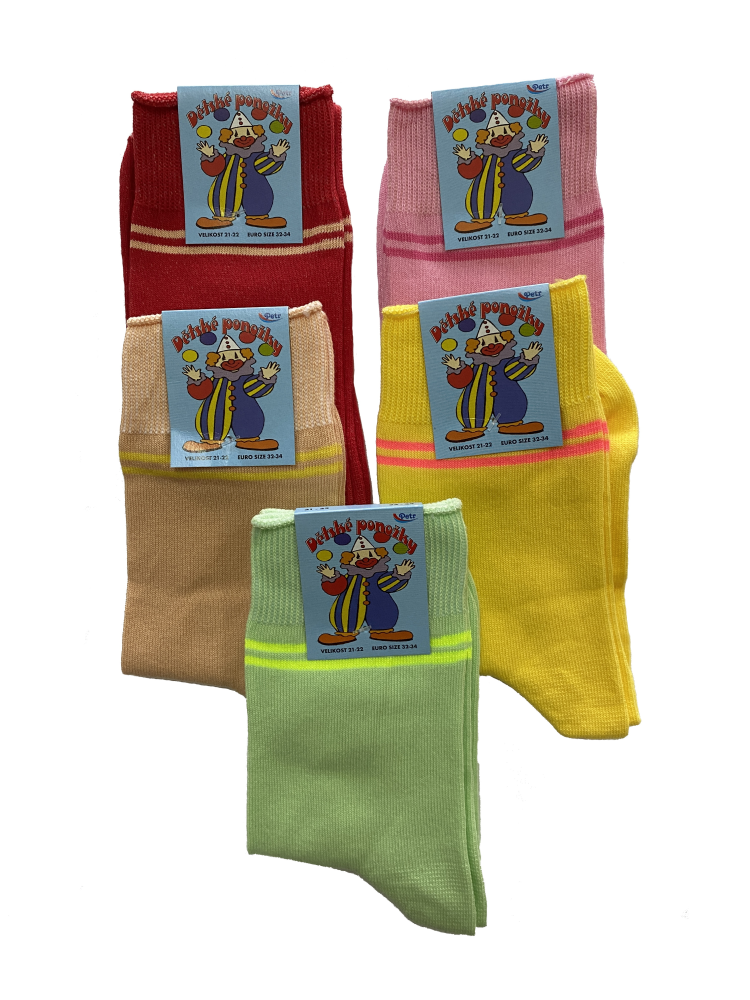 Dětské ponožky s vysokým podílem bavlny - pastelové barvy