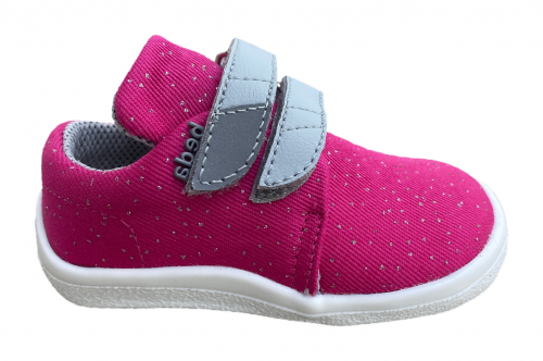 Beda barefoot textilní tenisky Pink Shine