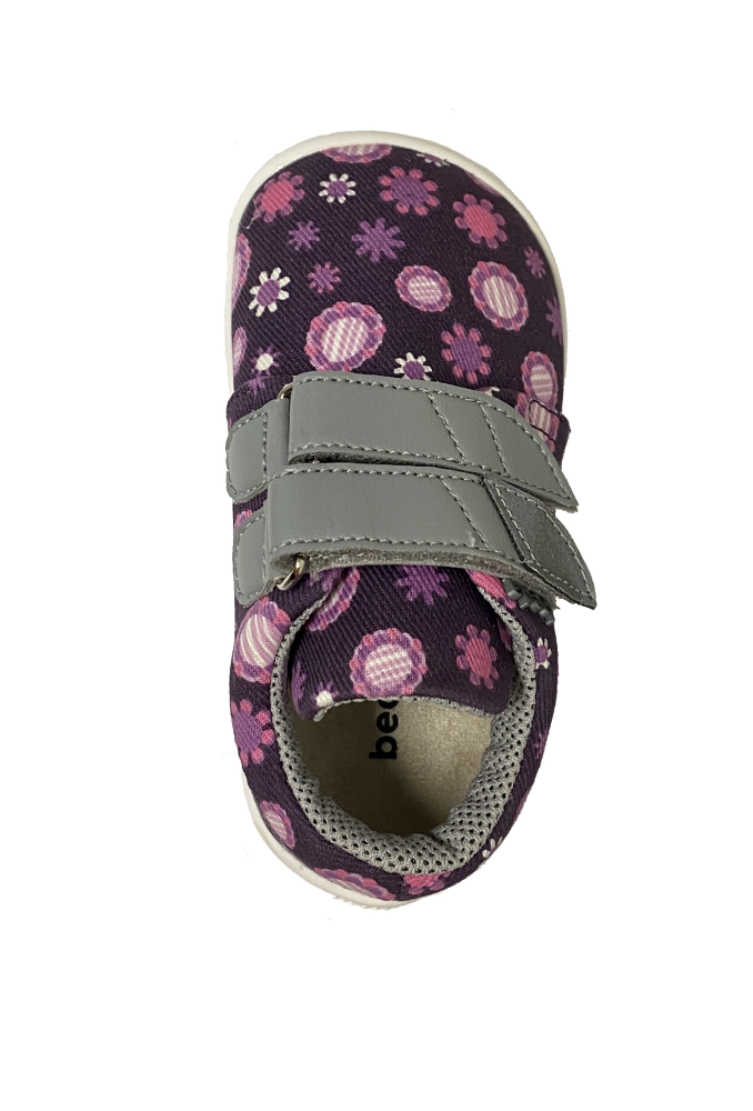 Beda barefoot textilní tenisky Violet Flower_1