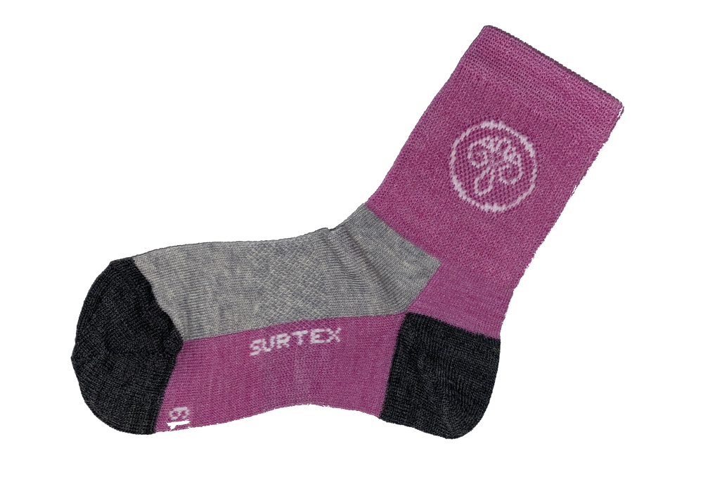 Surtex ponožky pro běžné nošení 70% merino - růžové_1
