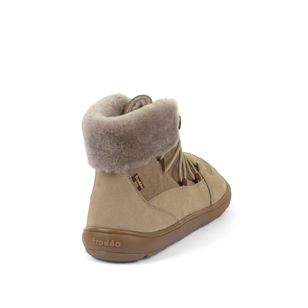 Froddo Barefoot zimní kotníkové UP FURRY Taupe_4