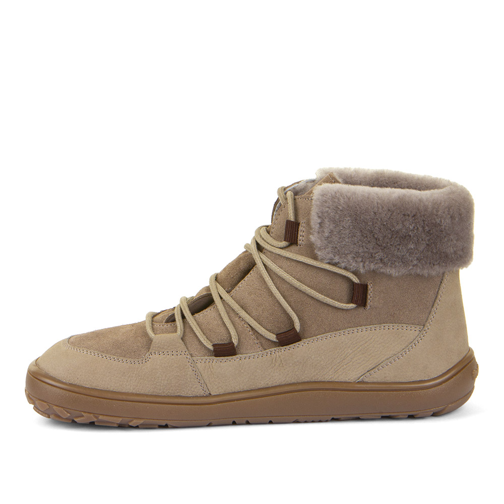 Froddo Barefoot zimní kotníkové UP FURRY Taupe_2